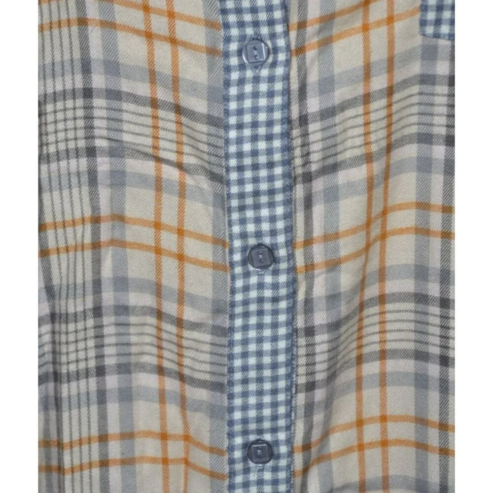 NWT Roudelain Womens XL Long Sleeve Flannel Sleep Shirt Nightgown Plaid Gingham